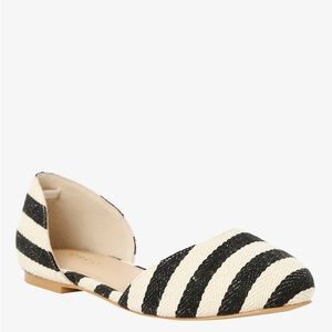 TORRID Black and White striped flat
